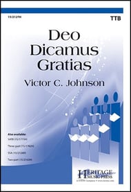 Deo Dicamus Gratias TTB choral sheet music cover Thumbnail